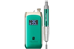 MelodySusie MB450C Nail Drill Machine, Professional E File for Acrylic Nail, 35000RPM Rechargeable Cordless Portable Electric Nail File 8 Nail Drill Bit Set - Jade Plus