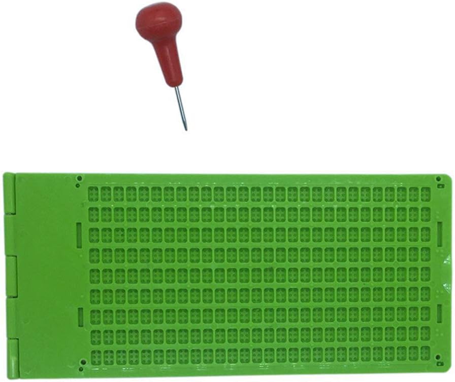JklausTap 9 Lines 30 Cells/4 Lines 28 Cells/27 Line 30 Cells Braille Writing Slate with Stylus