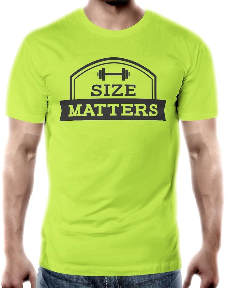 Size Matters Bodybuilding Fitness Gym Herren TShirt Amazon.de Bekleidung