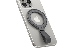 andobil [Unrivaled Stability] Magnetic Phone Grip Holder for MagSafe Ring Stand Holder Kickstand Compatible with MagSafe Accessories for iPhone 16 Pro Max Plus iPhone 15/14/13/12&Android,Space Grey