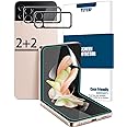 YEYEBF Galaxy Z Flip 4 5G Screen Protector + Camera Lens Protectors, [2+2 Pack] Full Coverage Screen Protector for Galaxy Z Flip 4 [Case-Friendly][Anti-Shatter][3D Glass]