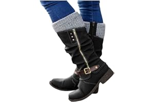 AODONG Boots for Women Western Cowgirl Cowboy Boots Wide Calf Round Toe Vintage Embroidered Pull On Cowgirl Boots Shoes