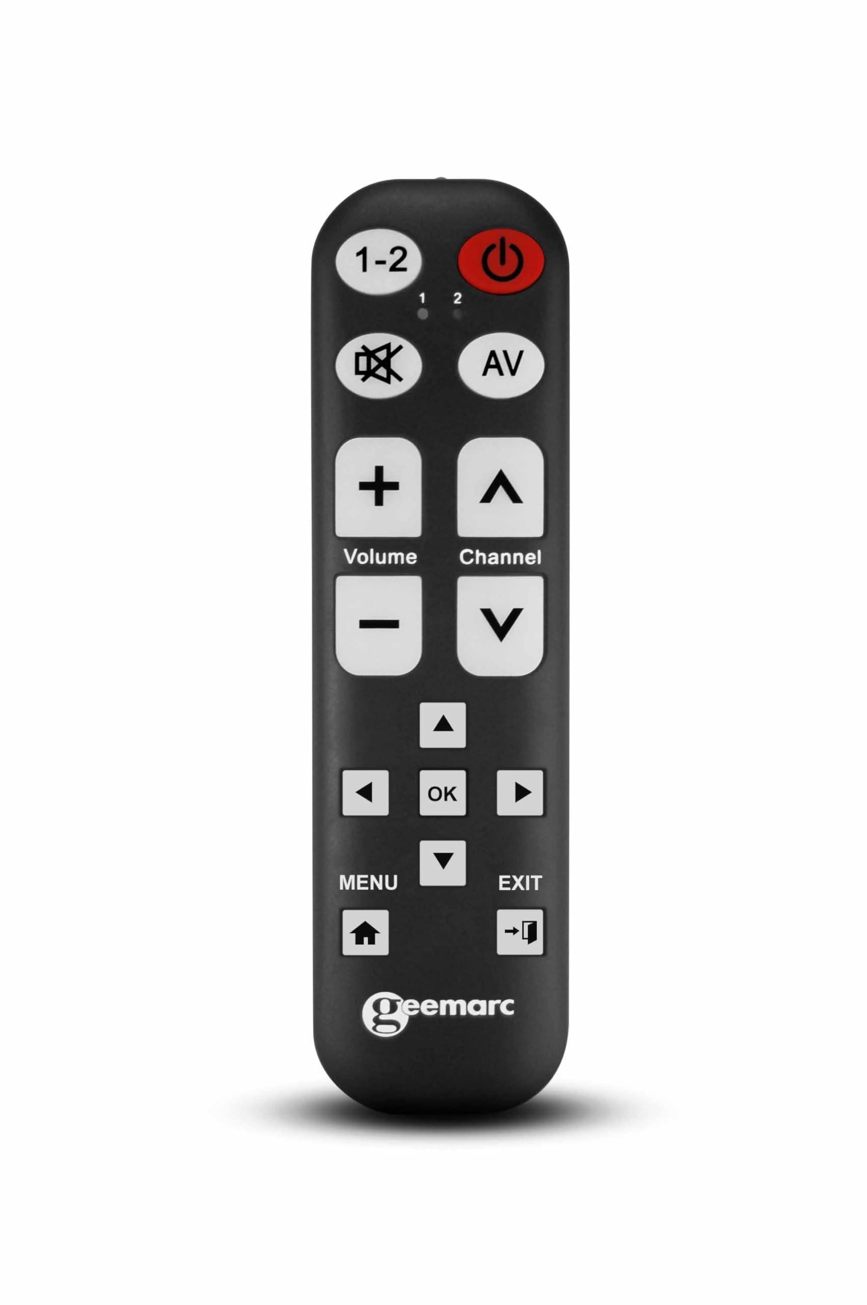 Geemarc TV15 - Easy-To-Use Universal Remote Control With 14 Programmable Buttons For The Elderly - Requires Original Remote For Pairing - Works With Infrared