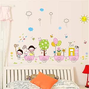 Dibujos Animados Feliz Infancia Habitación De Los Niños Pegatinas De