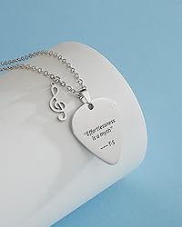 VIMIEW TS Stuff Quotes Guitar Pick Pendant Necklace
