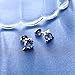 S925 Sterling Silver Ocean Blue Cubic Zirconia Dolphin Stud Earrings for Women