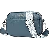 Eiyye Small Shoulder Bag Leather Crossbody Bag for Women Blue Shoulder Purse Cell Phone Camera bag Handbag for Everyday Travel