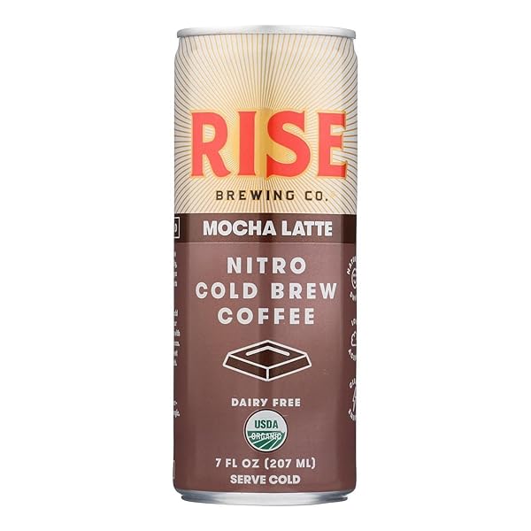 RISE BREWING CO. OAT MILK MOCHA NITRO COLD BREW LATTE, ORGANIC, 7 FL OZ