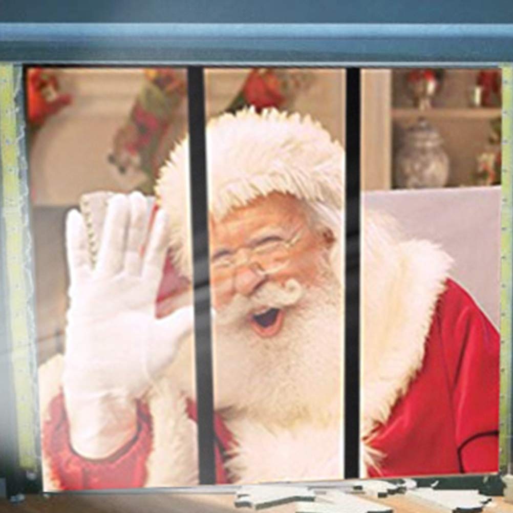 Excras Projection Screen,Foldable 1.8 * 1.2m PE Cloth Rear Projection Screen Virtual Christmas Window Projection Videos for Movie Projectors