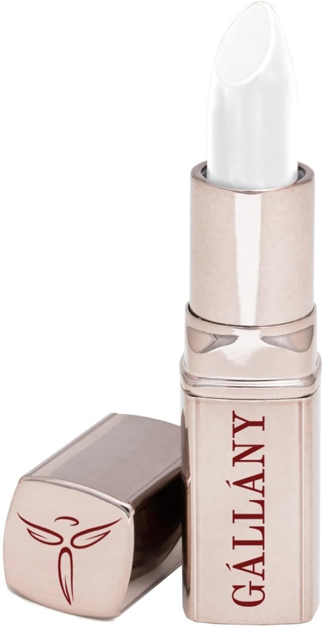 Gallany Cosmetics Crème Satin Lipstick, Marshmallow, Sheer White with Pearl Shimmer