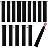 Windyun Large Clack Fan Bags Folding Pouch Sleeves Velvet Drawstrings Bags Holder Gift Wrap Protector for Line Dancing Rave Festival Wedding Travel Party, Fan Not Included(12 Pcs,14.57 x 2.76 Inch)