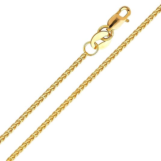 14 Karat 585 Gold Diamantschliff Spiga Weizen Gelbgold Kette - Breite 1.20 mm