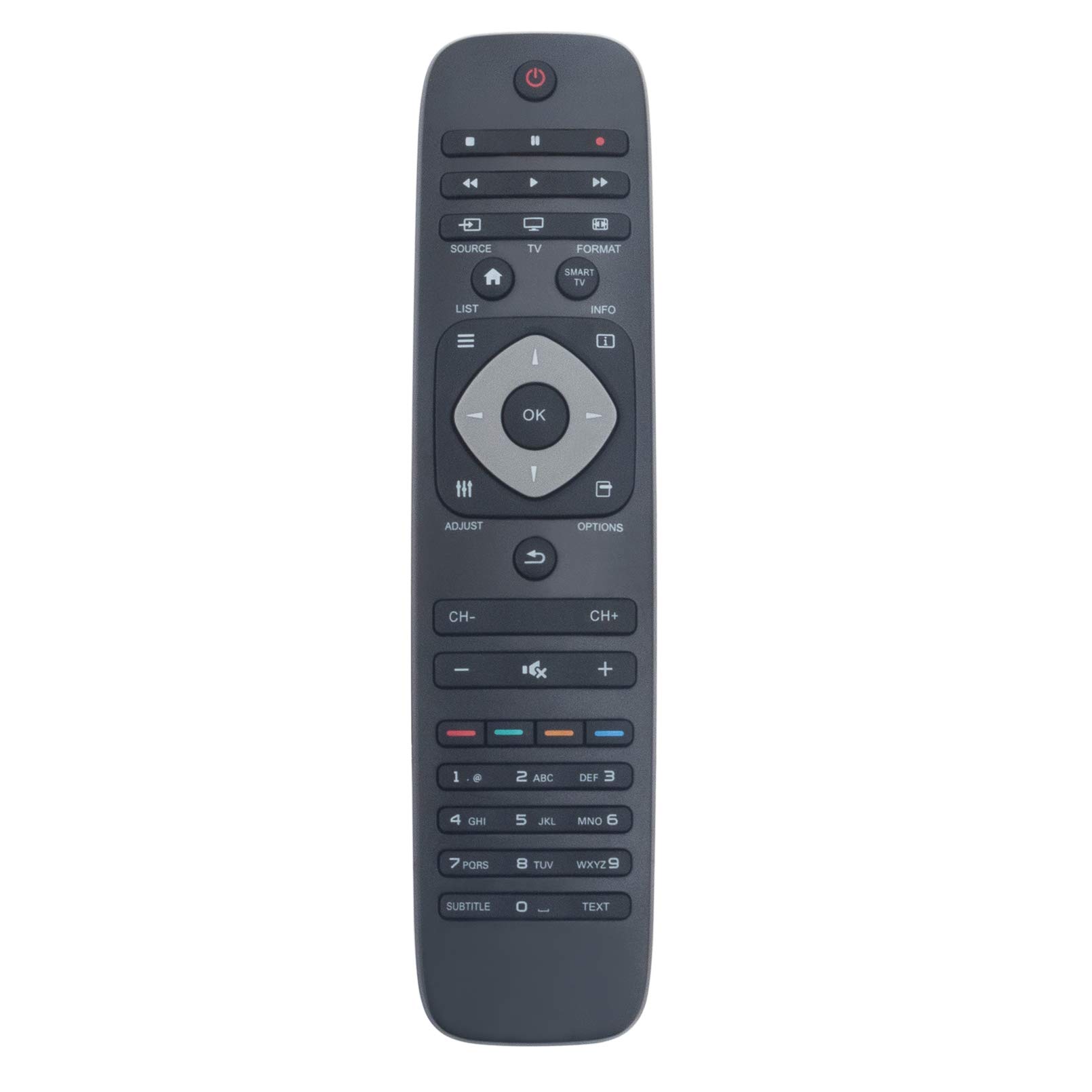 VINABTY 242254990467 YKF309-001 Replacement Remote Control for Philips TV 24PFL3507T/60 26PFL3207H/12 32PFL3017H/60 32PFL3017H60 32PFL3208H/12 32PFL3517T12 32PFL3807T/12 42PFL4307T/12 47PFL4307H/12