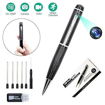 Mini Stift Kamera TANGMI 1080p HD Kamera Kugelschreiber Tragbare Kleine Überwachungskamera Mikro Videokamera für die Heimbüro