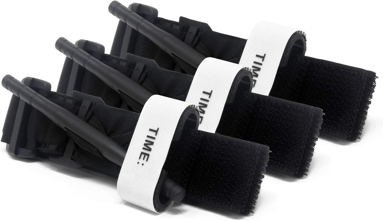 MediTac Emergency Combat Tourniquet - One Handed Tactical Black Life Saving Hemorrhage Control Trauma Care (3 Pack)