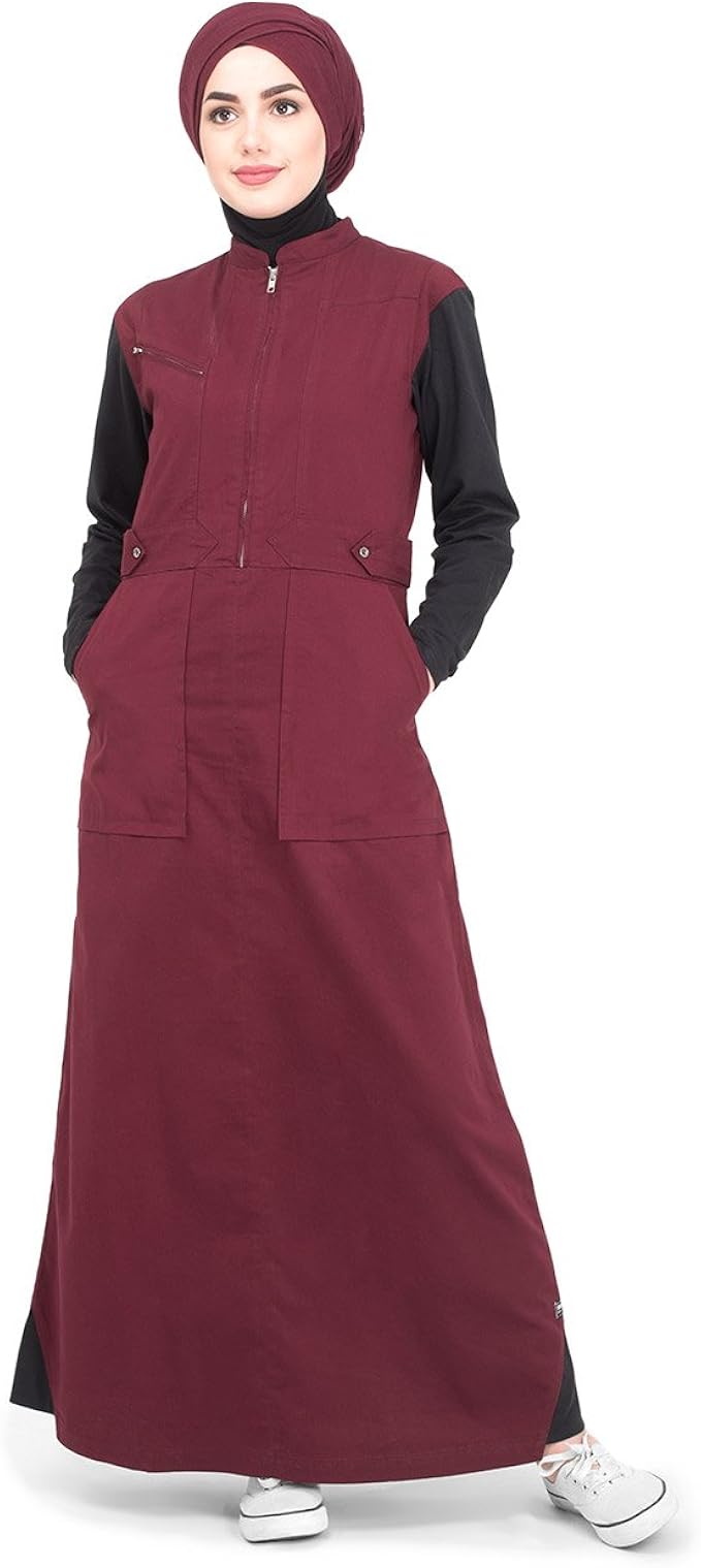 red and black maxi dress