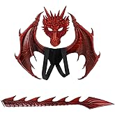 Ho.Volta Children's Dragon Wing Costume Dinosaur Tail Mask Set Cosplay Kids Halloween Dragon Costume