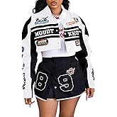 Women's 2 Piece Outfits Long Sleeve Crop Jacket Top Bodycon Mini Skirt Set Y2k Streetwear Birthday Club Outfits