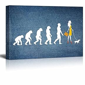 Human Evoluti The Evolution of Woman on Blue Jeans Background