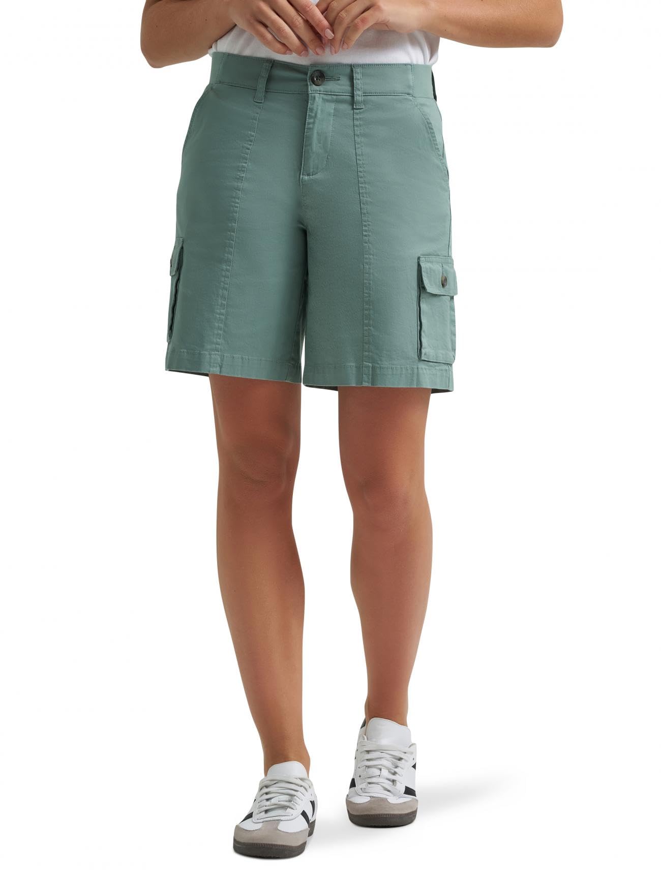 Lee Women's Ultra Lux Comfort with Flex-to-Go Cargo Short, Desert Sage, 12 Image
