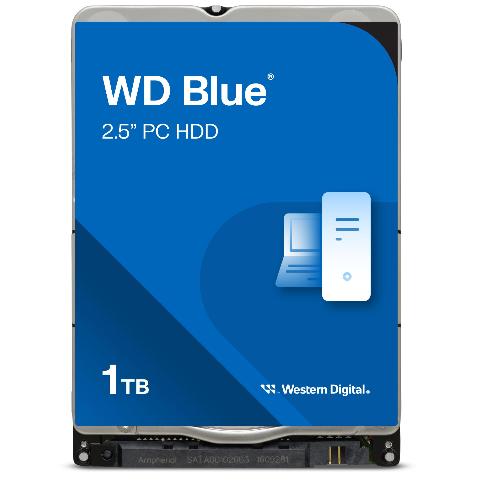 WD Blue 1TB Mobile 2.5" Internal Hard Drive, 5400 RPM Class, SATA 6 GB/s, 128MB Cache, 2 Year Warranty