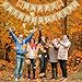 Jute Burlap Happy Friendsgiving Banner with Maple Leaves Fall Friends Gather Party Decoration