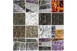 DIP DEMON Hydrographic Film 6+ Samples Pack 2m 20' Sq Ft True Timber Camo Flames Skulls Scraps Hydro Graphics Film Dip Kit