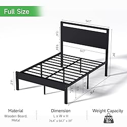 Z-hom Upgraded Full Size Bed Frame, Heavy Duty
