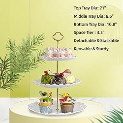 RAUVOLFIA 2 Pack of Plastic Round & Square Dessert