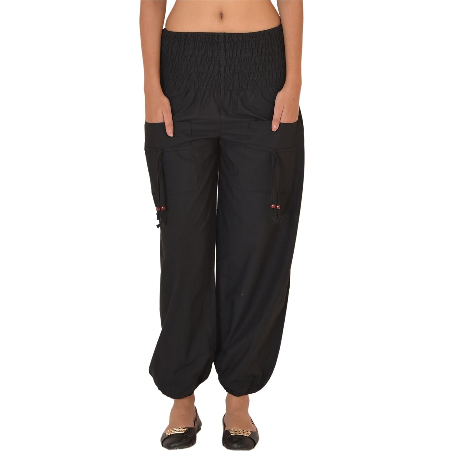 sns yoga women's cotton lounge / yoga pants with pockets