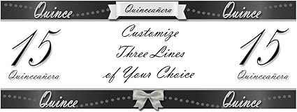 Amazon Com Quinceanera Classy Black Custom Banner Each Health