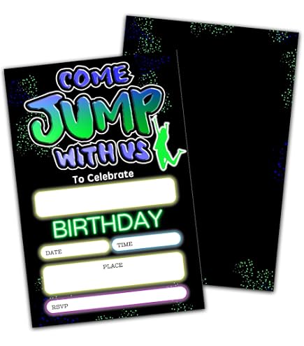 thumbnail image 2 of Boys Trampoline Park Birthday Invitation Editable Template 2 of 11