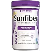 BlueBonnet Nutrition Sunfiber – 6 g of Plant Based Prebiotic Soluble Fiber – Supports Digestive Health* - Instant Dissolve – Non-GMO, Vegan, Kosher, Low-FODMAP – Unflavored, 7.4 OZ, 30 Servings
