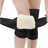 PURFUN Winter Thicken Cashmere Knee Braces Warmer Men Women Adjustable Warm Kneepads Leg Warmer Sleeves for Ski Cycling