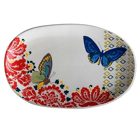 Amazon.com: Etiqueta plato, diseño de mariposa: Home & Kitchen