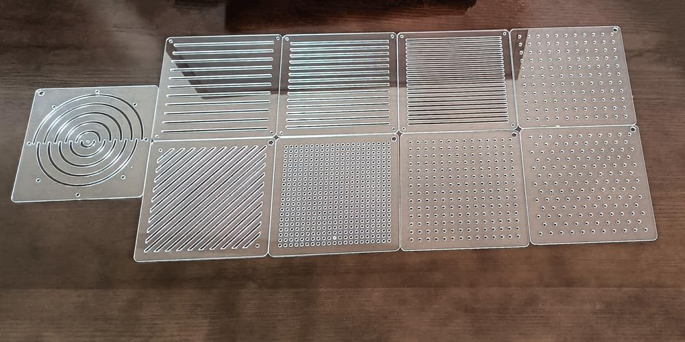 Acrylic Sashiko Stencil,Sashiko Embroidery Pattern,Quilt Stitch Mold,Small Needle Embroidery for Manual DIY Tool Template (9pcs)