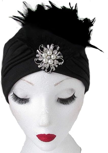 1920s feather hat