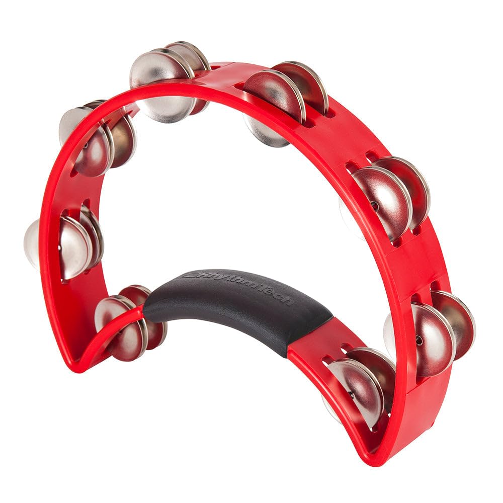 Rhythm Tech Original Tambourine ~ Nickel Steel Jingles ~ Red RT1030 โ image 1