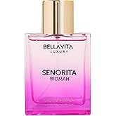 BellaVita Luxury SENORITA Perfume for Women (3.4 fl.oz) | Floral & Fruity Fragrance with Pomegranate, Mint & Musk | Notes of Yuzu and Lotus | Vegan & Cruelty-Free Womens Perfume