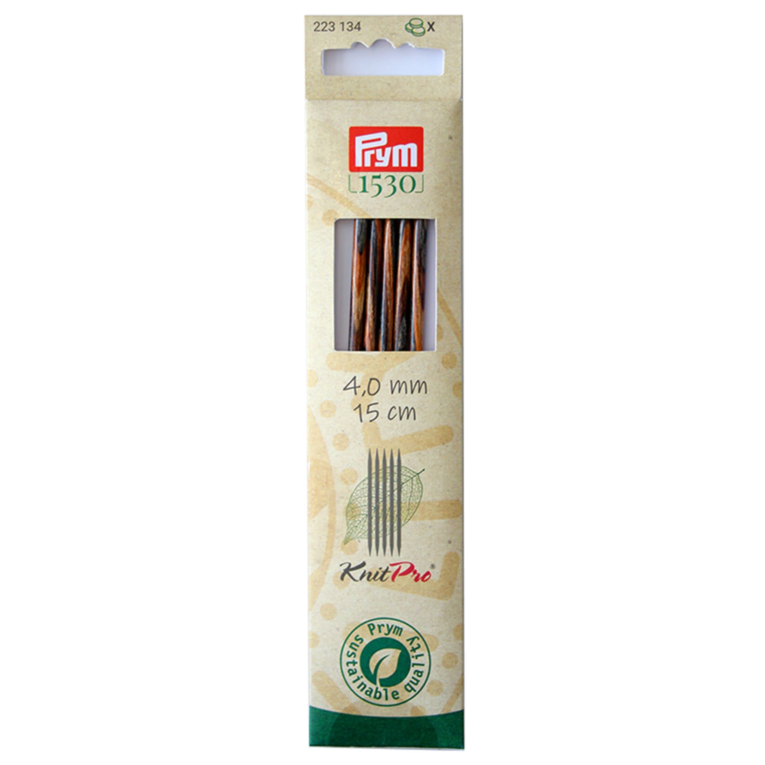 Prym 223124 Knitting Needles Natural Coloured 15 cm 4.00 mm Wood Multicoloured 4 mm