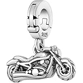 Motorcycle Retro Multi-Clasp Clip On Pendant 925 Sterling Silver Charm For Pandora & Other Charm Bracelets/Necklaces