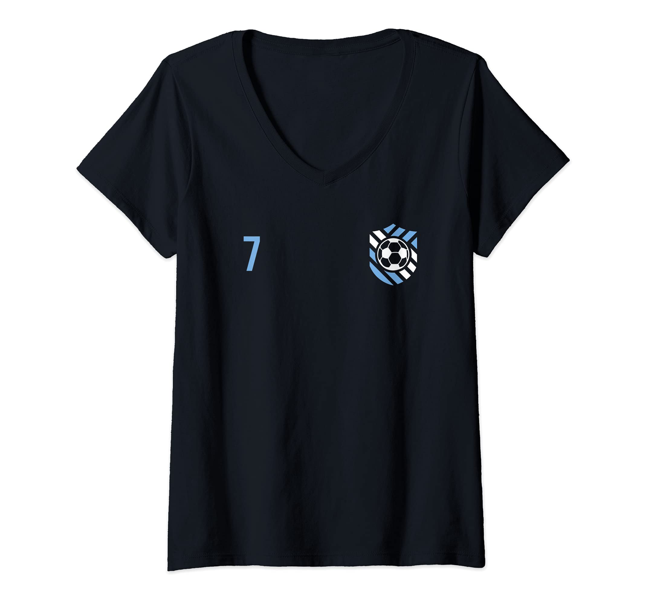 Womens Flag Argentina V-Neck T-Shirt