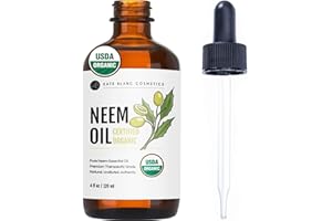 Kate Blanc Cosmetics Neem Oil for Skin, Hair & Face. Safe for Dog, Plants, Scalp (4oz, Organic, Cold Pressed, Concentrate)