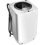 Giantex Portable Washing Machine, Full Automatic Washer and Dryer Combo, with Built-in Pump Drain 8 LBS Capacity Compact Laun