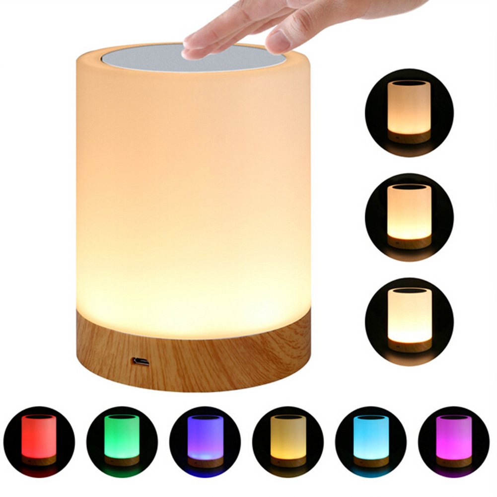 Bedside Lamp LED Touch Table Light, Portable Battery Powered