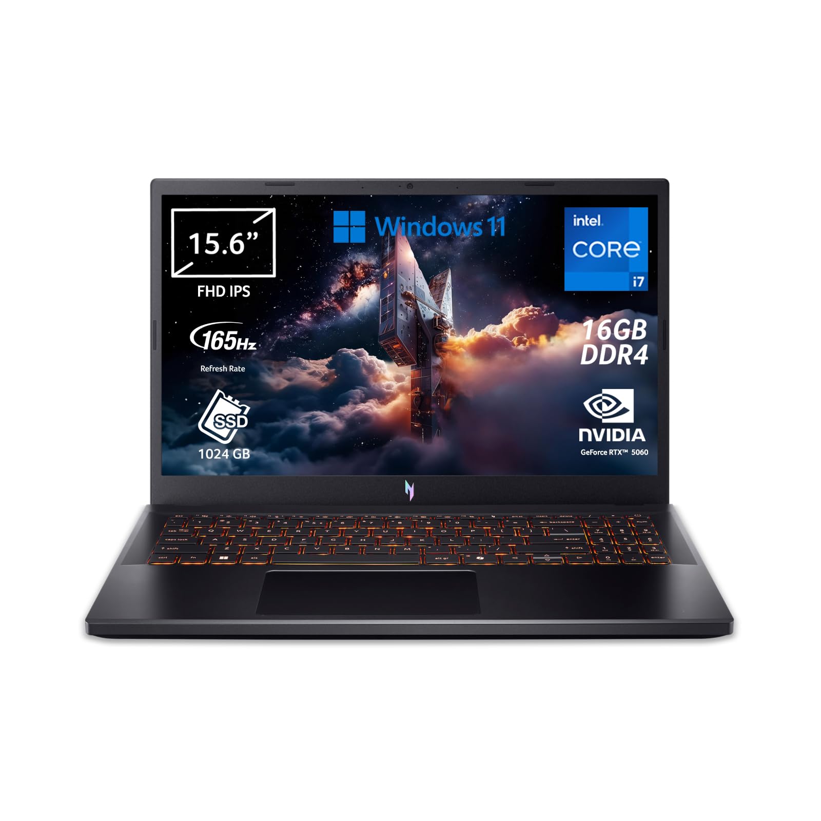 acer Nitro V 15 ANV15-52-73F2 Notebook Gaming, NVIDIA GeForce RTX 5060 8 GB GDDR7, Processore Intel Core i7-13620H, Ram 16 GB DDR4, 1024 GB SSD, Display 15.6" FHD IPS 165 Hz LED LCD, Windows 11 Home