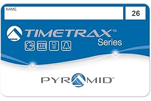 Pyramid Time Systems 41303 Swipe Cards 26-50 for TimeTrax TTEZ, TTEZEK, PSDLAUBKK, TTPRO, TTMOBILE, Time Clock. Requires 25 Employee Upgrade Software Download Package if Purchased for TTEZ Time Clock, Medium, Blue/Black/White