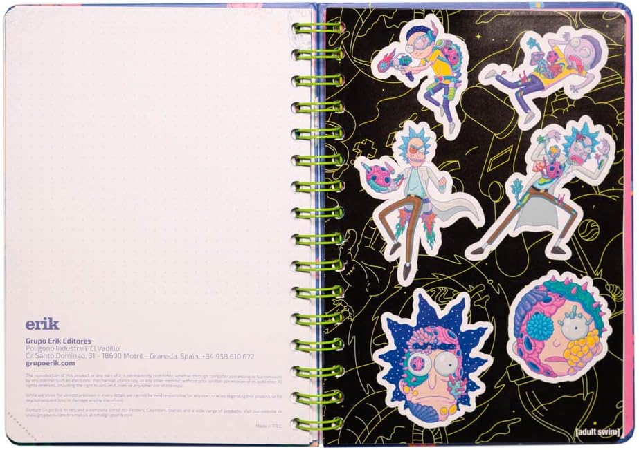 Erik - Rick and Morty Academic Diary 2020-2021 A5 Week to View, Mid Year Diary - 12 Months, blue - Image 5