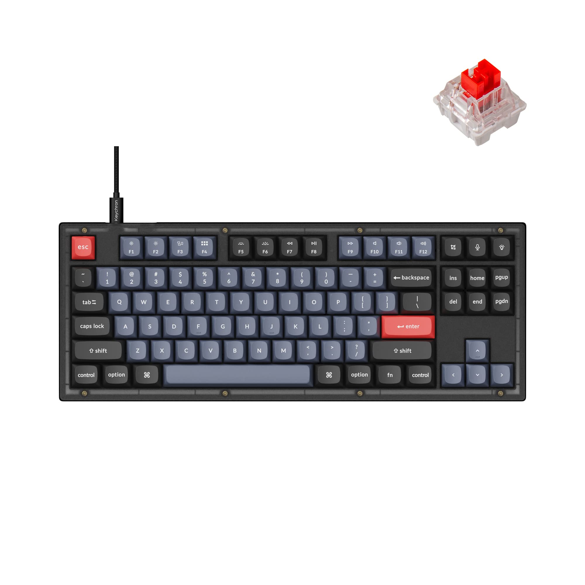 Keychron V3 Wired Custom Mechanical Keyboard, TKL