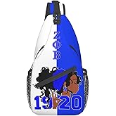 JIW Iaa Sling Bag for Women Sorority Gifts Lightweight Crossbody Daypack with Adjustable Chest Bag for Sports Travel, Hiking